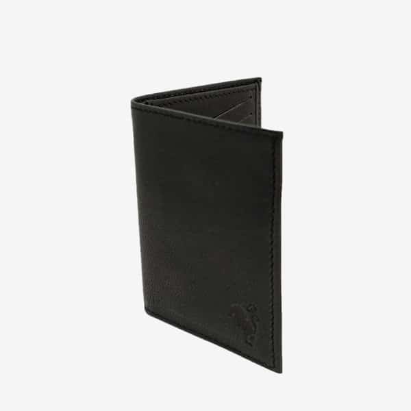 Porte carte noir en cuirPortes carte cuir atelier coqlico fabrication française de couleur noir